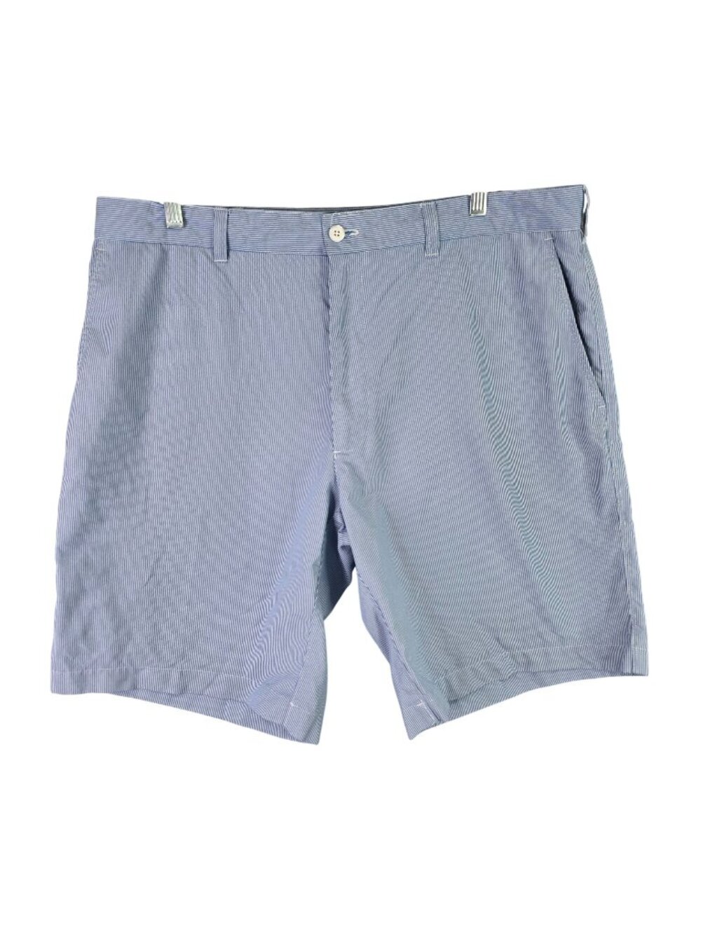 Mens Champions Tour Blue & White Striped Chino Shorts Polyester 11" Inseam 36